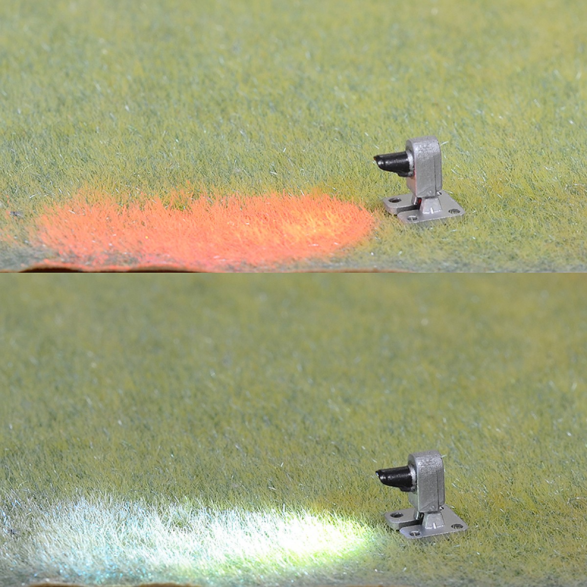 1 x HO scale model railroad Bi-color dwarf searchlight ground signal red/lunar 1 x HO scale model railroad Bi-color dwarf searchlight ground signal red/lunar